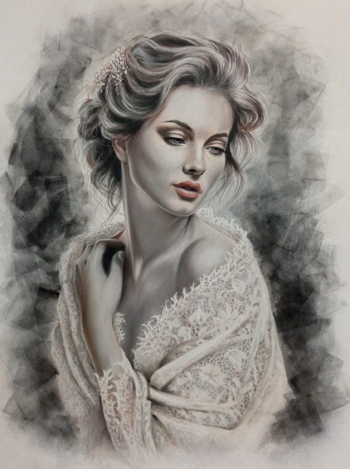 Baricz%20Anita%2040x50%20sz%C3%A9n%20pasztell%20ceruza L%C3%A1ny%20csipk%C3%A9s%20v%C3%A1llkend%C5%91vel%20%281%29 - ValdorArt