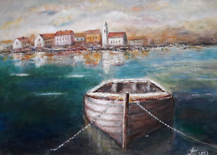 csonak a parton valdorart24 - ValdorArt
