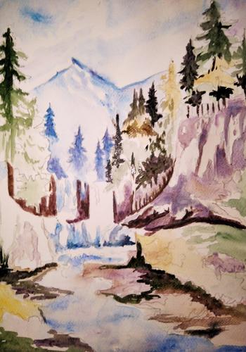 hegyvidek akvarellel 3 - ValdorArt