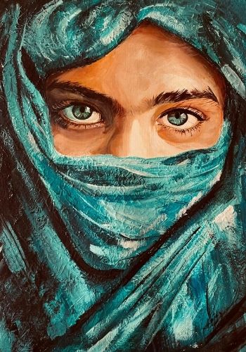 noi arc kendobe burkolvba akril festekkel valdor art 0 - ValdorArt