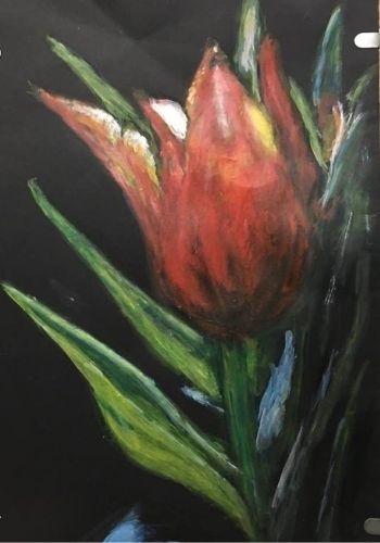 tulipan akril festekkel valdor art - ValdorArt