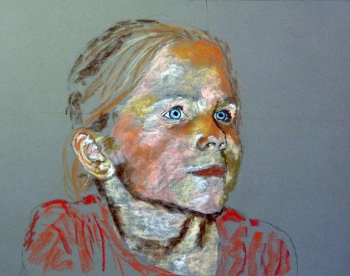 Portré festés lépései pasztellkrétával