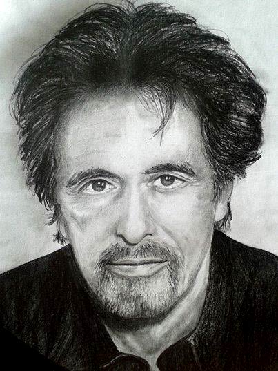 halado grafitrajz portre rajzolas nagyitva al pacino - ValdorArt