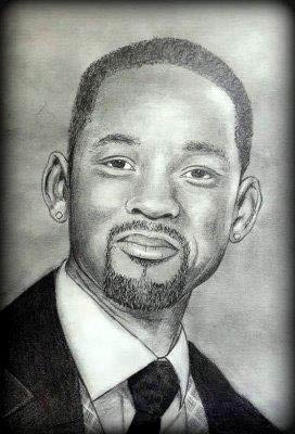 halado grafitrajz portre rajzolas nagyitva will smith - ValdorArt