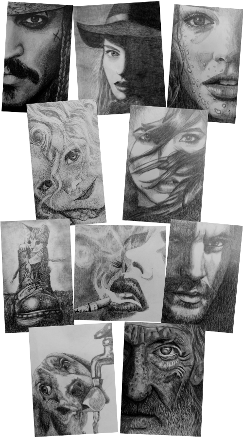 portré rajzolás otthon