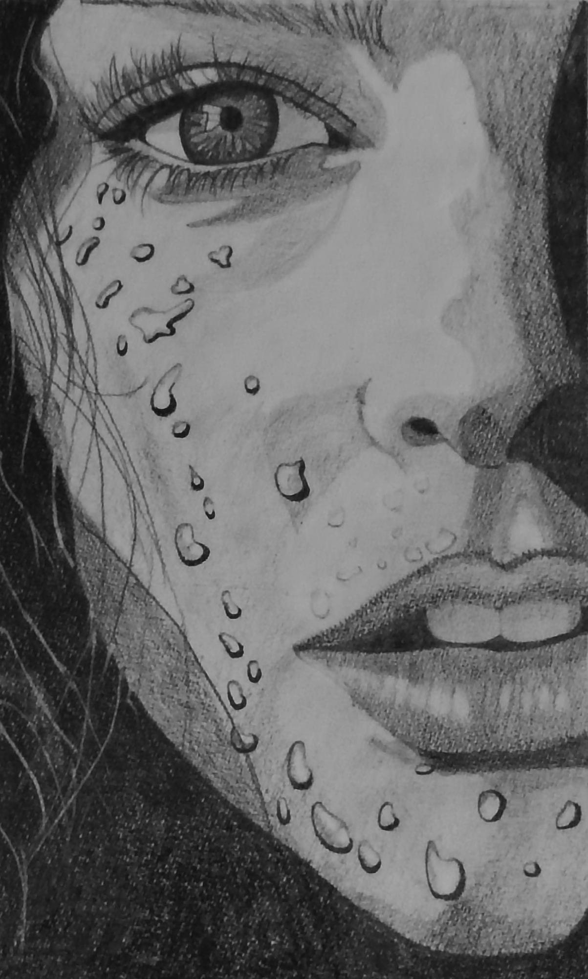 PappHajnalka vizcseppeslany grafit 30x40 - ValdorArt