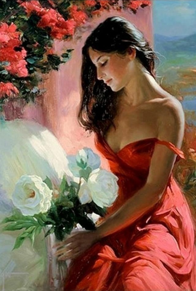 online piros ruhas rozsakkal - valdorart.hu online piros ruhas rozsakkal - ValdorArt